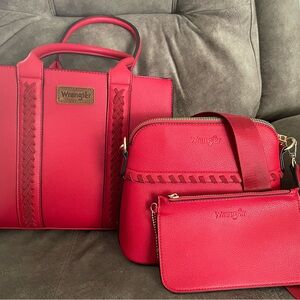 Authentic Wrangler Leather purse set